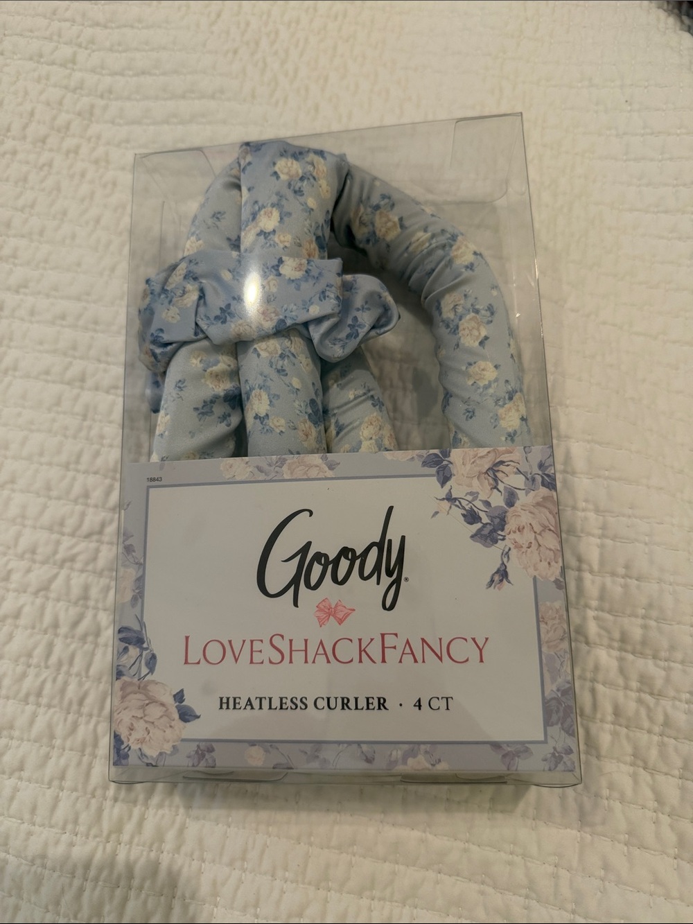 Goody LoveShackFancy Heatless Curlers - Light Blue Floral (4 Ct)